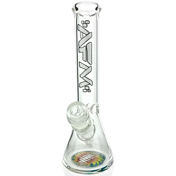 AFM Smoke 10" Rasta Clear Glass Mini Beaker Bong