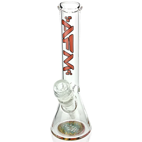 AFM Smoke 10" Rasta Clear Glass Mini Beaker Bong - Image 2