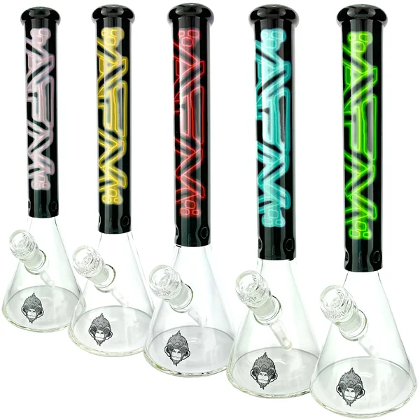 AFM Smoke 16" Neon Lights Glass Beaker Bong - Image 6