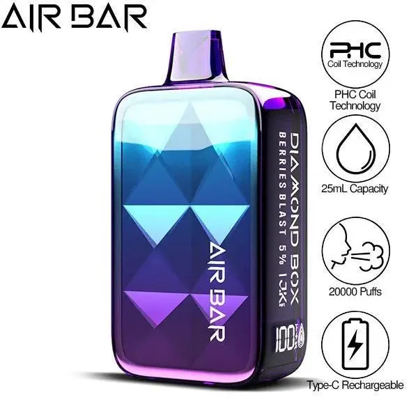 Air Bar Diamond Box 20000 Puffs Rechargeable Vape 25mL - Image 4