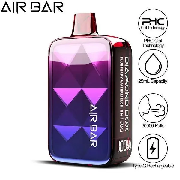 Air Bar Diamond Box 20000 Puffs Rechargeable Vape 25mL - Image 6