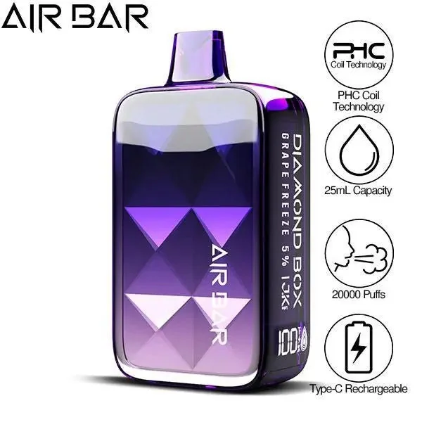 Air Bar Diamond Box 20000 Puffs Rechargeable Vape 25mL - Image 9