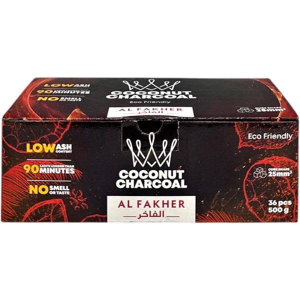 Al Fakher 25mm 36ct Coconut Charcoal Cubes