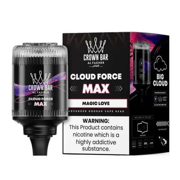 Al Fakher Crown Bar Cloud Force Max 50K Disposable E-Hookah Head 0.5% - Image 13