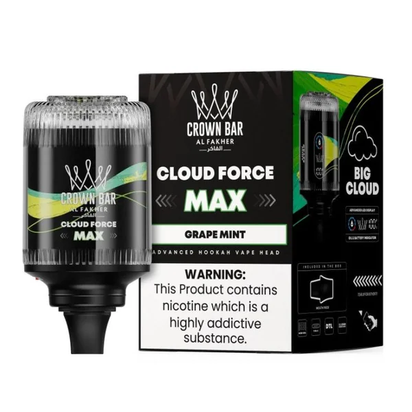 Al Fakher Crown Bar Cloud Force Max 50K Disposable E-Hookah Head 0.5% - Image 18