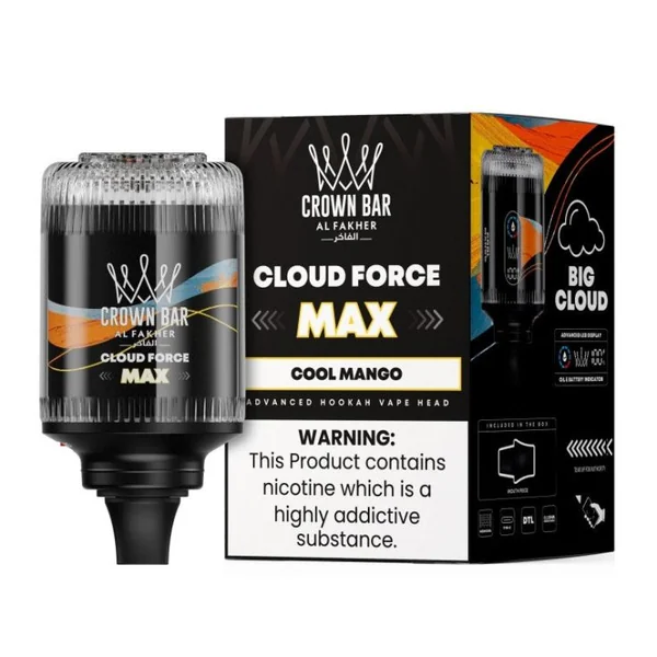Al Fakher Crown Bar Cloud Force Max 50K Disposable E-Hookah Head 0.5% - Image 3