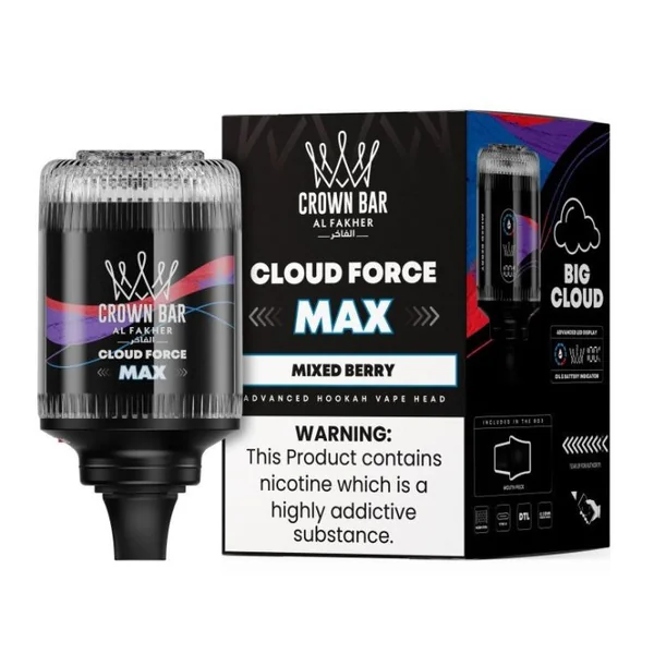 Al Fakher Crown Bar Cloud Force Max 50K Disposable E-Hookah Head 0.5% - Image 5