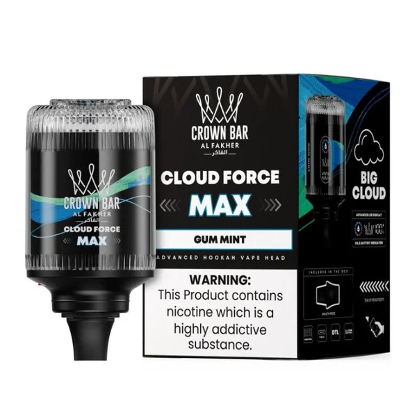 Al Fakher Crown Bar Cloud Force Max 50K Disposable E-Hookah Head 0.5% - Image 6