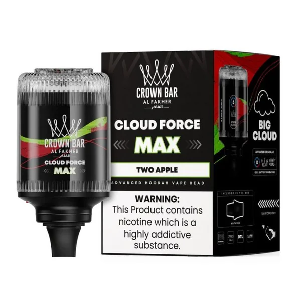Al Fakher Crown Bar Cloud Force Max 50K Disposable E-Hookah Head 0.5% - Image 8