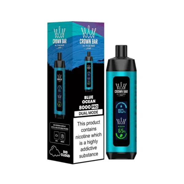 Al Fakher Crown Bar Pro 8000 Puff 0.5% Disposable Vape - Image 2
