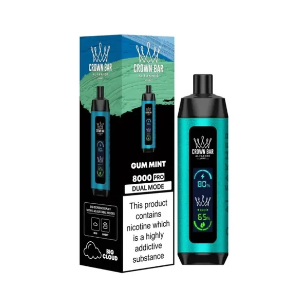 Al Fakher Crown Bar Pro 8000 Puff 0.5% Disposable Vape - Image 4