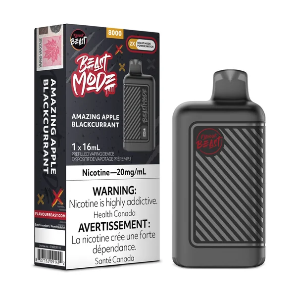 Amazing Apple Blackcurrant Flavour Beast Beast Mode Disposable Vape | VapeLoft