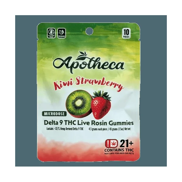 Apotheca CBD / Delta 9 Live Rosin Gummies - 10mg:1mg - 10ct