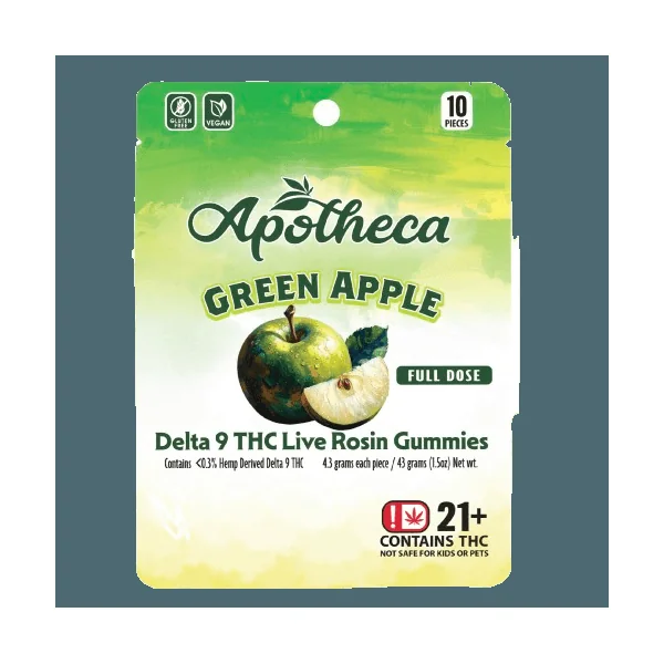 Apotheca Delta 9 / CBD Live Rosin Gummies - 10mg - 10ct