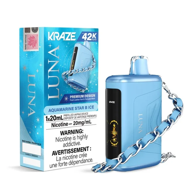 Aquamarine Star B Ice Kraze Luna Disposable Vape | Up to 42K Puffs - VapeLoft