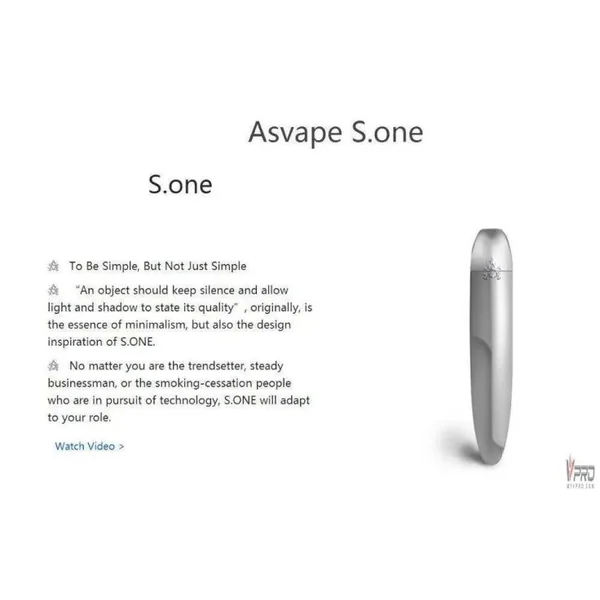 ASVAPE S.ONE POD KIT Battery + 4 Pods - Image 2