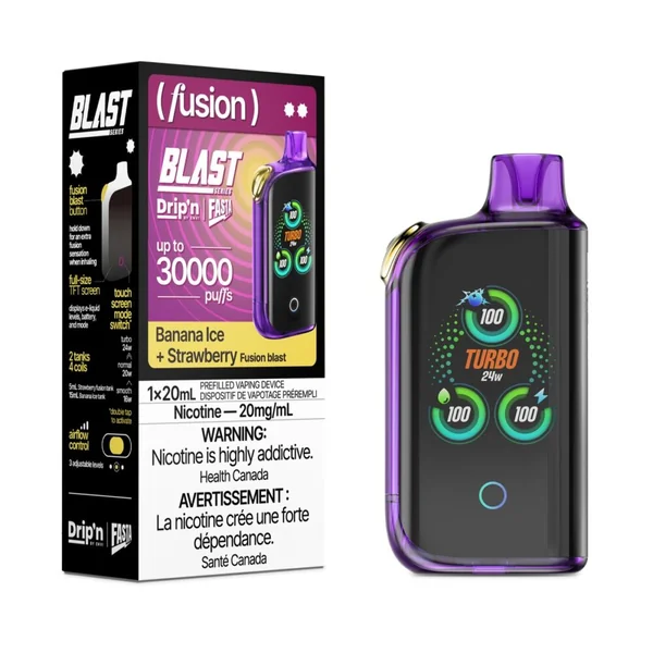 Banana Ice Strawberry Fusion Drip'n by Envi Fasta Blast 30K | VapeLoft