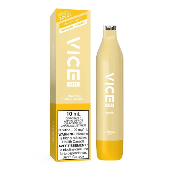 Banana Ice Vice 5500 Disposable Vape | 1000mAh - VapeLoft