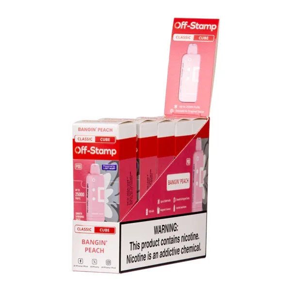 Bangin' Peach Off Stamp Classic Cube Pod - Vaperushusa Online Vape Store - Image 3