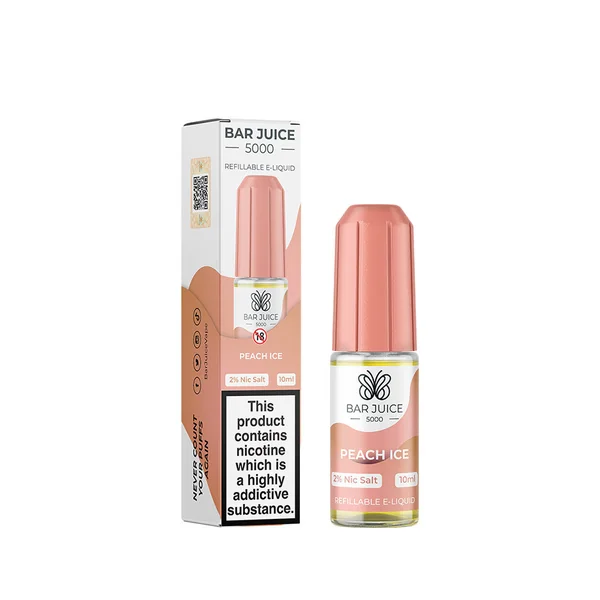 Bar Juice 5000 Peach Ice 10ml Nic Salt E-Liquid - Image 2