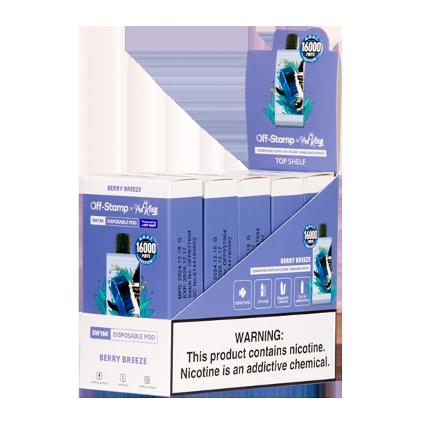Berry Breeze Off Stamp X Pod King SW16000 Disposable - Image 2
