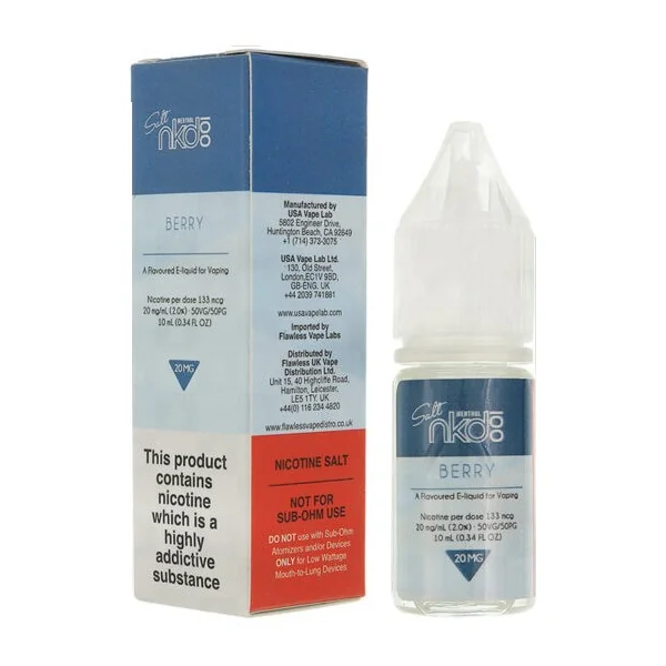Berry Nic Salt E Liquid 10ml by Naked 100