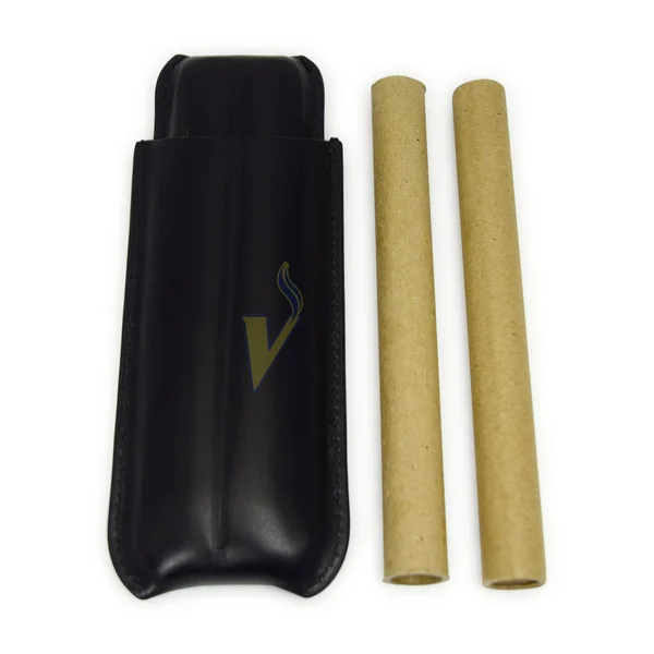 Black Leather Cigar Case - Image 2