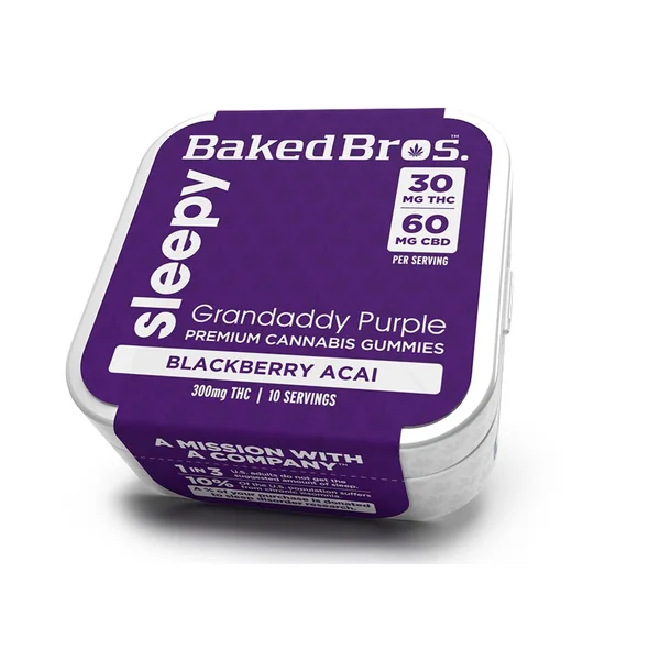Blackberry Acai Sleepy Gummies | 100mg | 1:2 THC:CBD