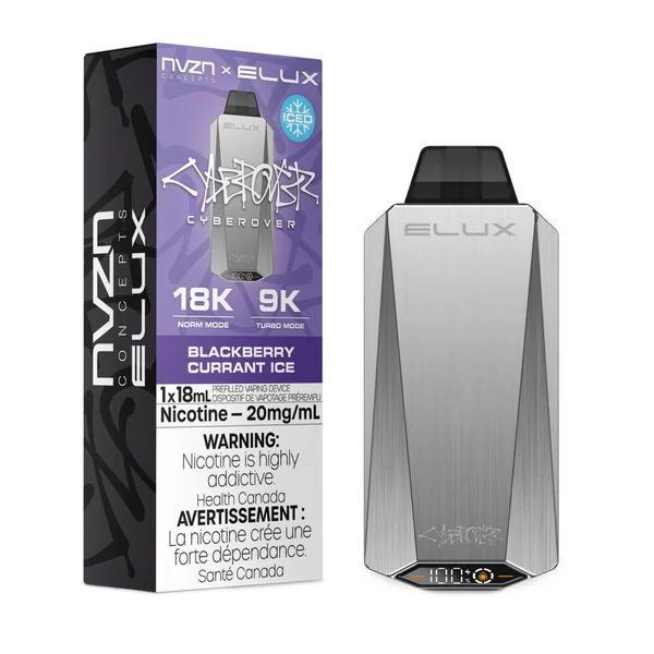 Blackberry Currant Ice NVZN Elux Cyberover 18K Disposable Vape | VapeLoft