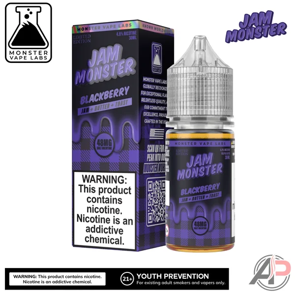 Blackberry E-Liquid By Jam Monster Vape Labs 100mL - Image 2