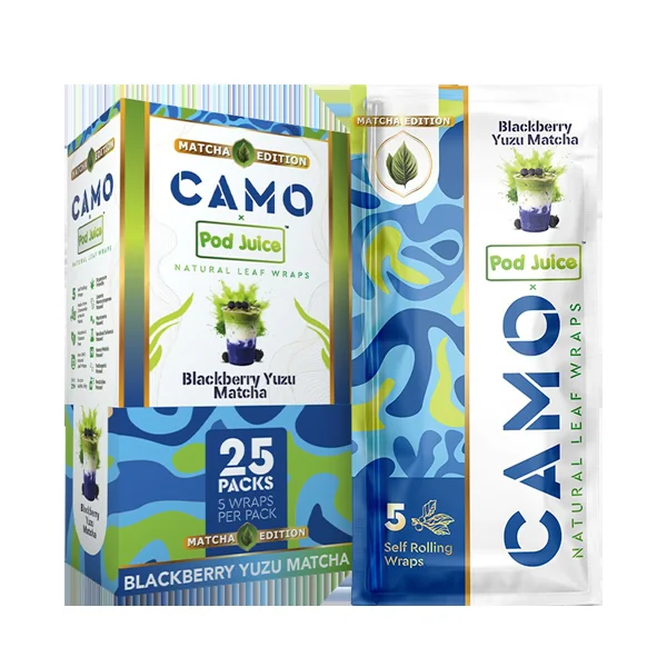 Blackberry Yuzu CAMO X POD JUICE Tea Wraps 25 Pack