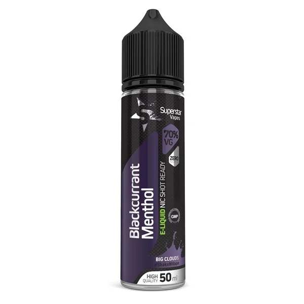Blackcurrant Menthol E Liquid 50ml Shortfill by Superstar Vapes