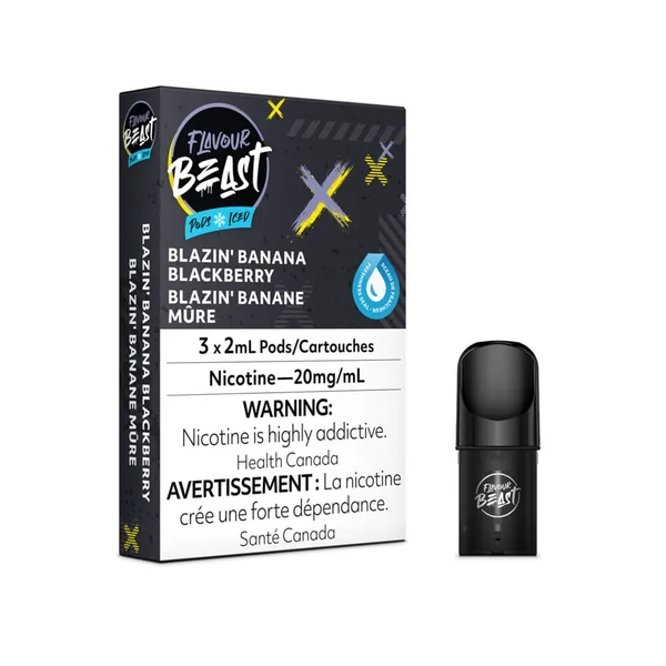 Blazin Banana Blackberry Flavour Beast Pods | 2mL - VapeLoft