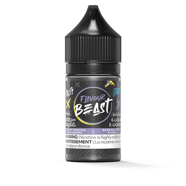 Blazin' Banana Blackberry Iced SALT Flavour Beast Salt E-Liquid | 30mL - VapeLoft