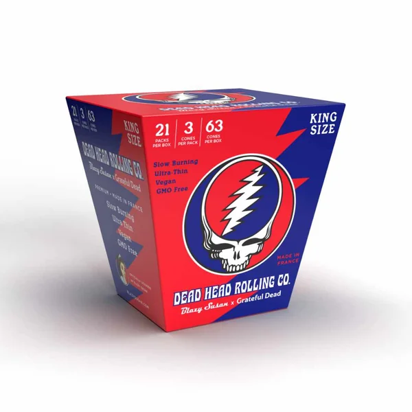 Blazy Susan Grateful Dead Pre-Rolled Cones - King Size - Display Box