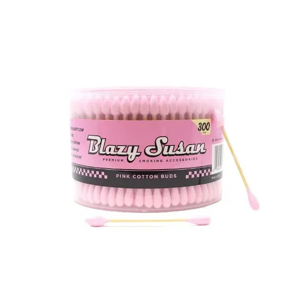 Blazy Susan Pink Cotton Buds 300ct Jar