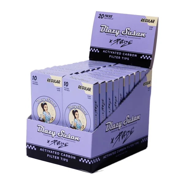 Blazy Susan Purize Activated Carbon Filter Tips - 10ct - Display Box - Image 2