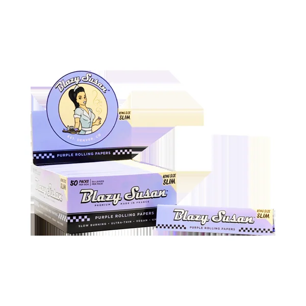 Blazy Susan Rolling Papers - King Size Slim (50ct) Display of 50 - Image 2