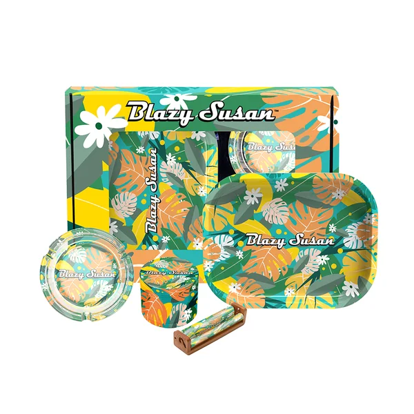 Blazy Susan Smoker’s Kit – Rolling Tray, Grinder & Tools