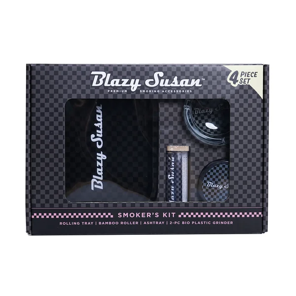 Blazy Susan Smoker’s Kit – Rolling Tray, Grinder & Tools - Image 4