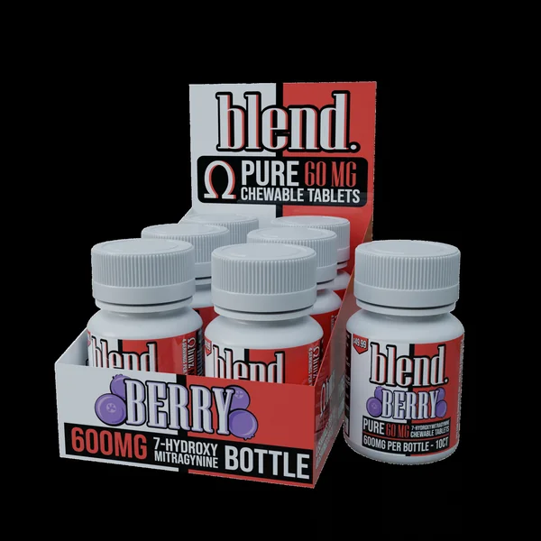 Blend. Pure 7-Hydroxy Chewable Tablets 60mg 10ct (6/pack) [DROPSHIP]