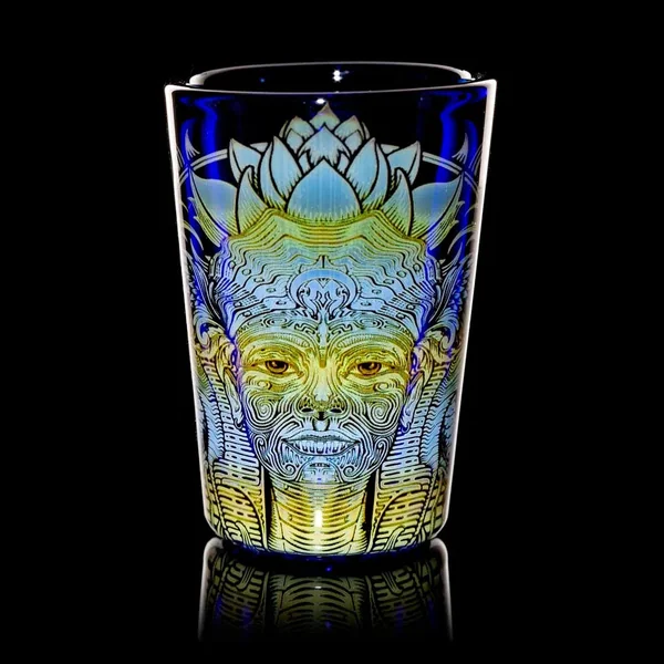 BLUE “ARTIFACT” SHOT GLASS BY MOTHERSHIP GLASS