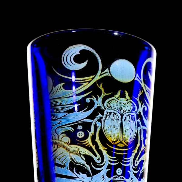 BLUE “ARTIFACT” SHOT GLASS BY MOTHERSHIP GLASS - Image 2