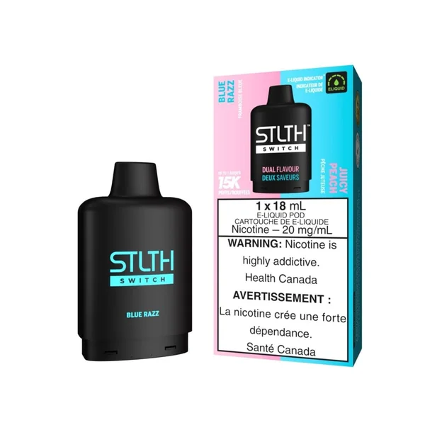 Blue Razz and Juicy Peach STLTH Switch Pod | 18mL - VapeLoft