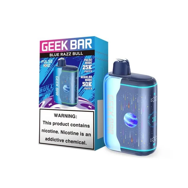 Blue Razz Bull Geek Bar Pulse X 2 50K Vape