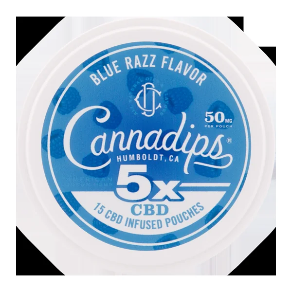 Blue Razz Cannadips 5X CBD Pouches