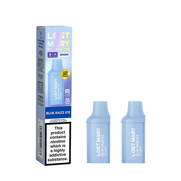 Blue Razz Ice Lost Mary BM600 Pods (x2) - Image 2