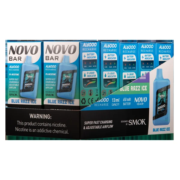 Blue Razz Ice Novo Bar AL6000 - Image 2