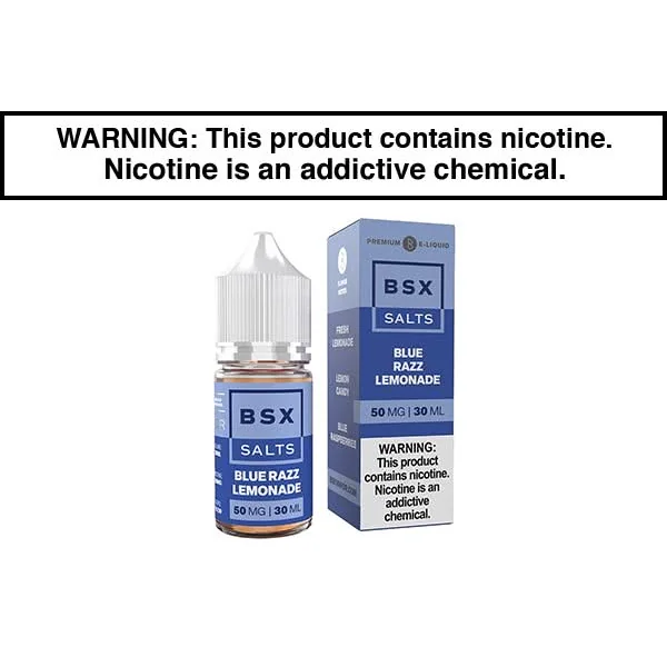 BLUE RAZZ LEMONADE BY GLAS BASIX NIC SALTS 30ML