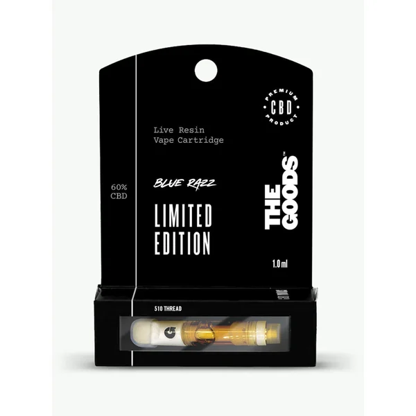 Blue Razz Live Resin 510 Cartridge 60% CBD 1.0ml